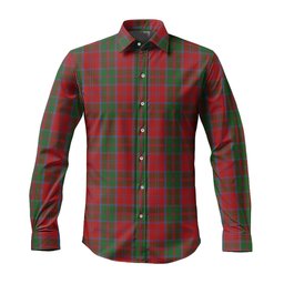 ScotsTee Shop Scottish Drummond Clan Tartan Long Sleeve Shirt, Cotton Tartan Plaid Shirt