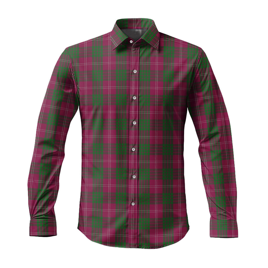 ScotsTee Shop Scottish Crawford Clan Tartan Long Sleeve Shirt, Cotton Tartan Plaid Shirt