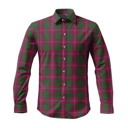 ScotsTee Shop Scottish Crawford Clan Tartan Long Sleeve Shirt, Cotton Tartan Plaid Shirt