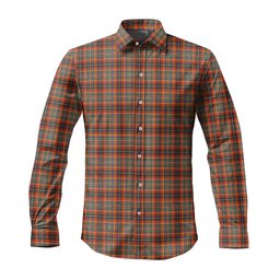 ScotsTee Shop Scottish Innes Ancient Clan Tartan Long Sleeve Shirt, Cotton Tartan Plaid Shirt