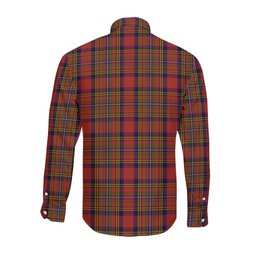 ScotsTee Shop Scottish Hepburn Clan Tartan Long Sleeve Shirt, Cotton Tartan Plaid Shirt