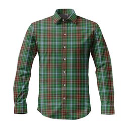ScotsTee Shop Scottish Gayre Clan Tartan Long Sleeve Shirt, Cotton Tartan Plaid Shirt