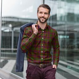 ScotsTee Shop Scottish Lumsden Clan Tartan Long Sleeve Shirt, Cotton Tartan Plaid Shirt