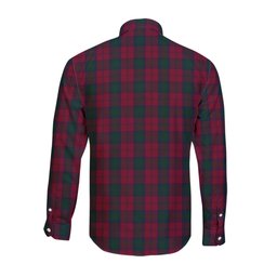 ScotsTee Shop Scottish Lindsay Clan Tartan Long Sleeve Shirt, Cotton Tartan Plaid Shirt