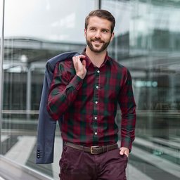 ScotsTee Shop Scottish Lindsay Clan Tartan Long Sleeve Shirt, Cotton Tartan Plaid Shirt