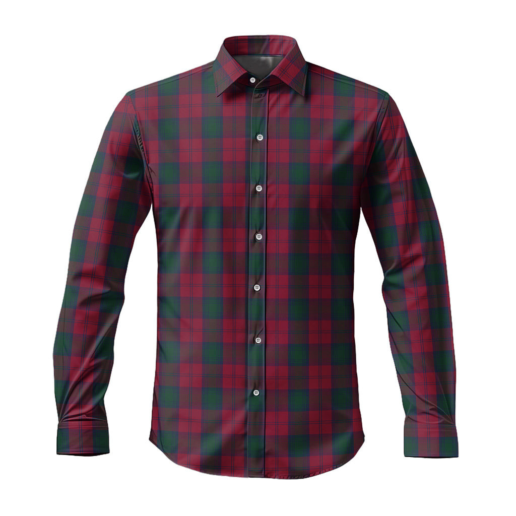 ScotsTee Shop Scottish Lindsay Clan Tartan Long Sleeve Shirt, Cotton Tartan Plaid Shirt