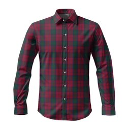 ScotsTee Shop Scottish Lindsay Clan Tartan Long Sleeve Shirt, Cotton Tartan Plaid Shirt