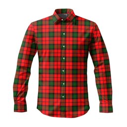 ScotsTee Shop Scottish Kerr Modern Clan Tartan Long Sleeve Shirt, Cotton Tartan Plaid Shirt