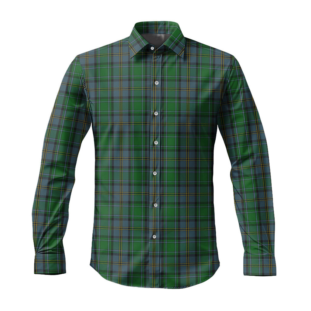 ScotsTee Shop Scottish Hope Vere Clan Tartan Long Sleeve Shirt, Cotton Tartan Plaid Shirt