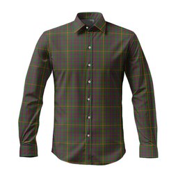 ScotsTee Shop Scottish Hall Clan Tartan Long Sleeve Shirt, Cotton Tartan Plaid Shirt