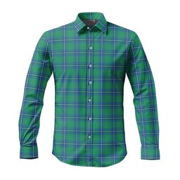 ScotsTee Shop Scottish Irvine Ancient Clan Tartan Long Sleeve Shirt, Cotton Tartan Plaid Shirt
