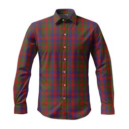 ScotsTee Shop Scottish Gow Clan Tartan Long Sleeve Shirt, Cotton Tartan Plaid Shirt