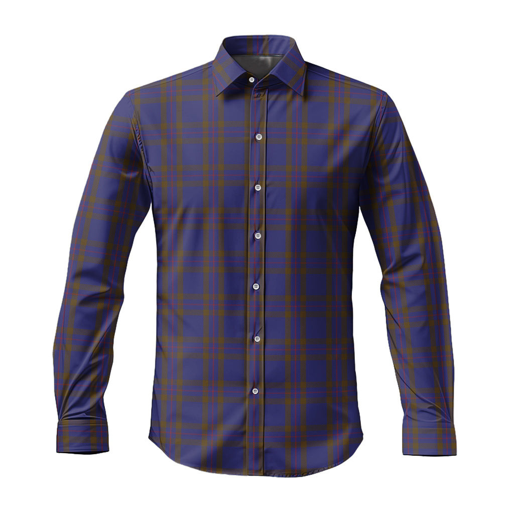 ScotsTee Shop Scottish Elliot Clan Tartan Long Sleeve Shirt, Cotton Tartan Plaid Shirt