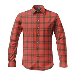 ScotsTee Shop Scottish Grant Weathered Clan Tartan Long Sleeve Shirt, Cotton Tartan Plaid Shirt