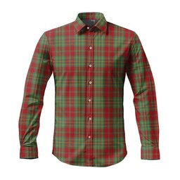 ScotsTee Shop Scottish Leask Clan Tartan Long Sleeve Shirt, Cotton Tartan Plaid Shirt