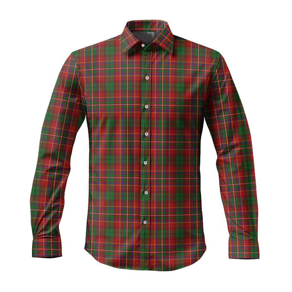 ScotsTee Shop Scottish Innes Clan Tartan Long Sleeve Shirt, Cotton Tartan Plaid Shirt