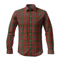 ScotsTee Shop Scottish Innes Clan Tartan Long Sleeve Shirt, Cotton Tartan Plaid Shirt