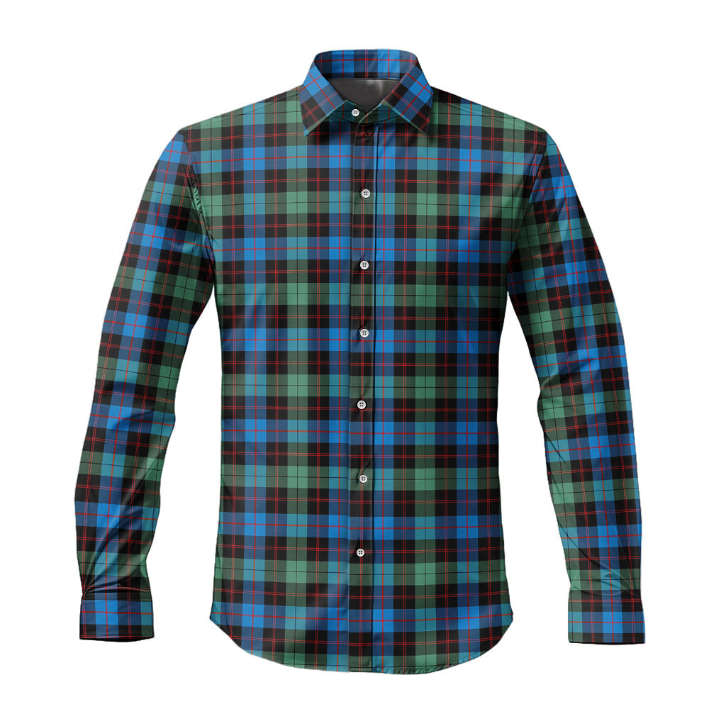 ScotsTee Shop Scottish Guthrie Ancient Clan Tartan Long Sleeve Shirt, Cotton Tartan Plaid Shirt