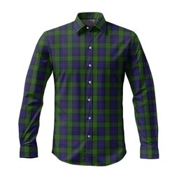 ScotsTee Shop Scottish Gunn Clan Tartan Long Sleeve Shirt, Cotton Tartan Plaid Shirt