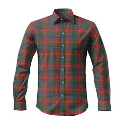 ScotsTee Shop Scottish Wilson Modern Clan Tartan Long Sleeve Shirt, Cotton Tartan Plaid Shirt