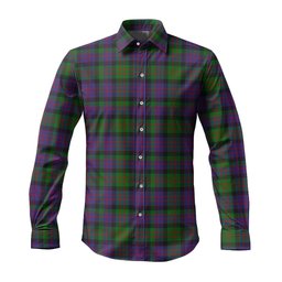 ScotsTee Shop Scottish MacDonald Clan Tartan Long Sleeve Shirt, Cotton Tartan Plaid Shirt