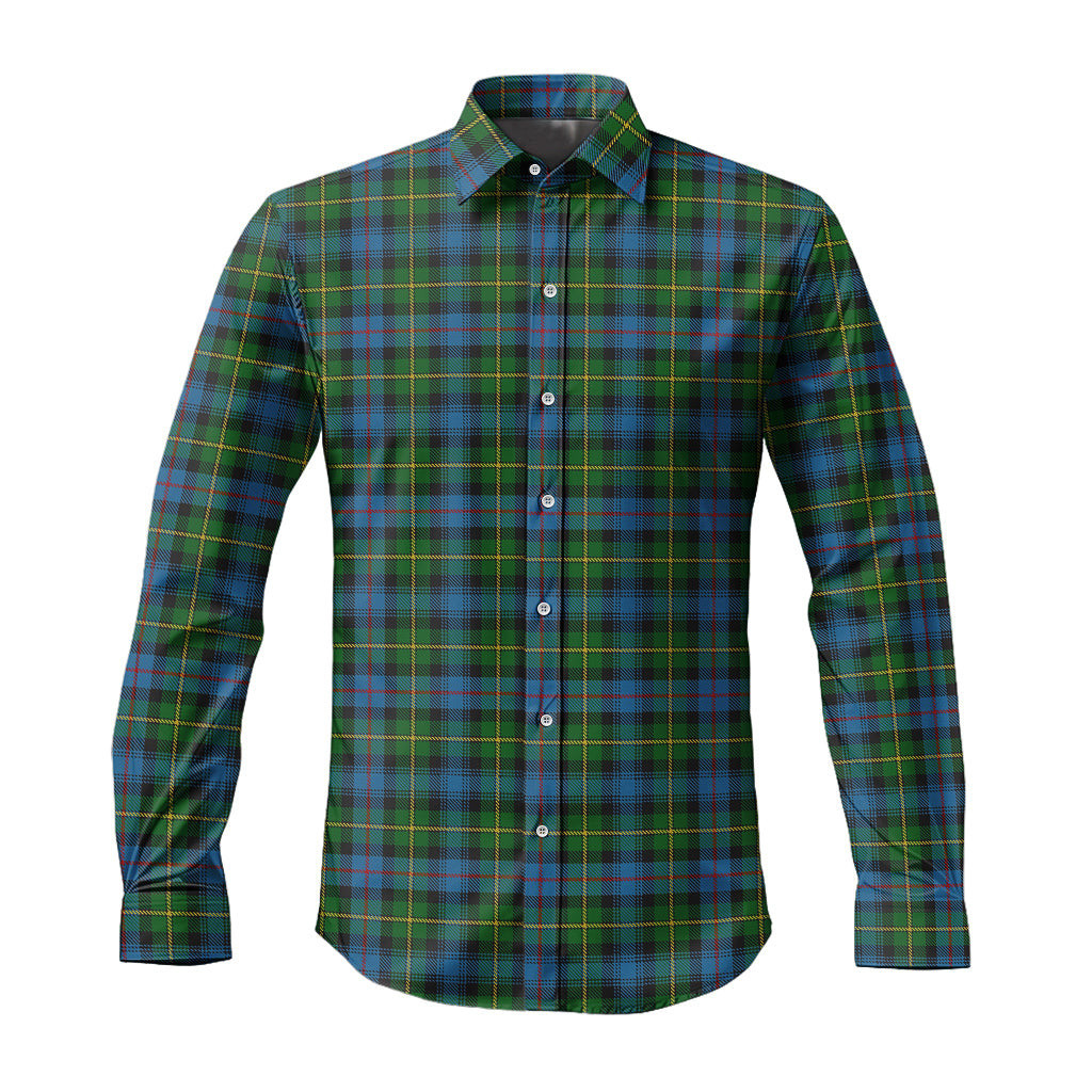 ScotsTee Shop Scottish MacLeod of Skye Clan Tartan Long Sleeve Shirt, Cotton Tartan Plaid Shirt