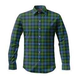 ScotsTee Shop Scottish MacLeod of Skye Clan Tartan Long Sleeve Shirt, Cotton Tartan Plaid Shirt