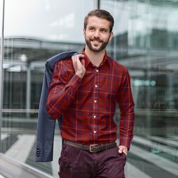 ScotsTee Shop Scottish Rose Clan Tartan Long Sleeve Shirt, Cotton Tartan Plaid Shirt