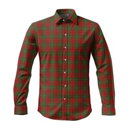 ScotsTee Shop Scottish MacAulay Clan Tartan Long Sleeve Shirt, Cotton Tartan Plaid Shirt