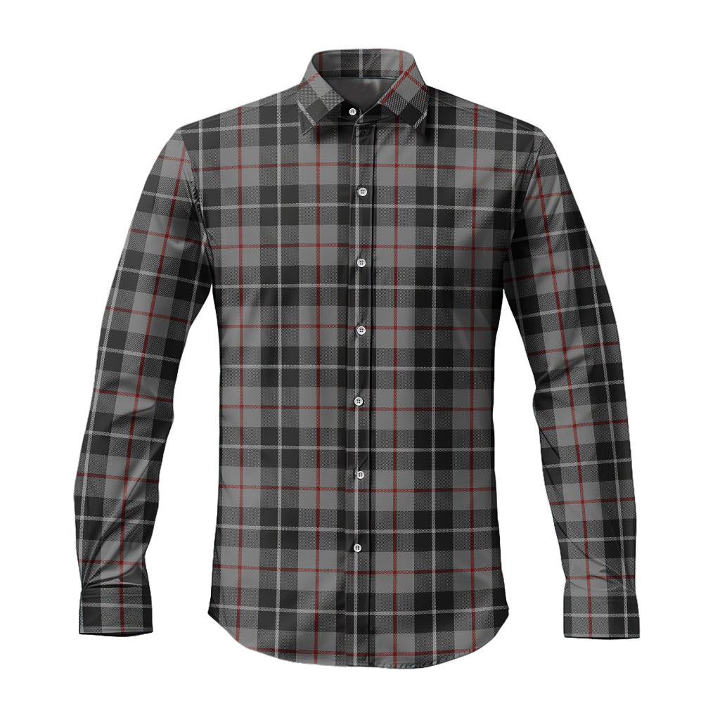 ScotsTee Shop Scottish Thompson Grey Clan Tartan Long Sleeve Shirt, Cotton Tartan Plaid Shirt