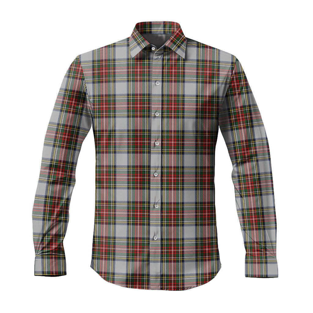 ScotsTee Shop Scottish Stewart Dress Clan Tartan Long Sleeve Shirt, Cotton Tartan Plaid Shirt