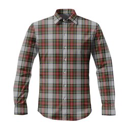 ScotsTee Shop Scottish Stewart Dress Clan Tartan Long Sleeve Shirt, Cotton Tartan Plaid Shirt