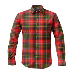 ScotsTee Shop Scottish Somerville Modern Clan Tartan Long Sleeve Shirt, Cotton Tartan Plaid Shirt