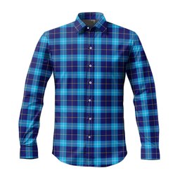 ScotsTee Shop Scottish McKerrell Clan Tartan Long Sleeve Shirt, Cotton Tartan Plaid Shirt