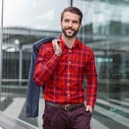 ScotsTee Shop Scottish Rose Modern Clan Tartan Long Sleeve Shirt, Cotton Tartan Plaid Shirt