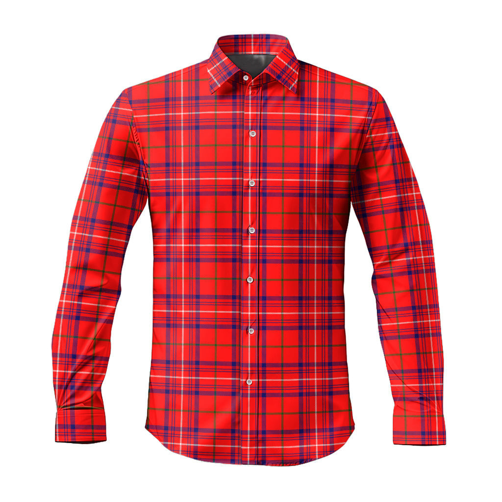 ScotsTee Shop Scottish Rose Modern Clan Tartan Long Sleeve Shirt, Cotton Tartan Plaid Shirt