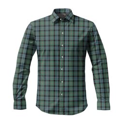 ScotsTee Shop Scottish Melville Clan Tartan Long Sleeve Shirt, Cotton Tartan Plaid Shirt