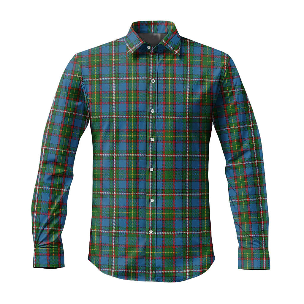 ScotsTee Shop Scottish Tait Clan Tartan Long Sleeve Shirt, Cotton Tartan Plaid Shirt
