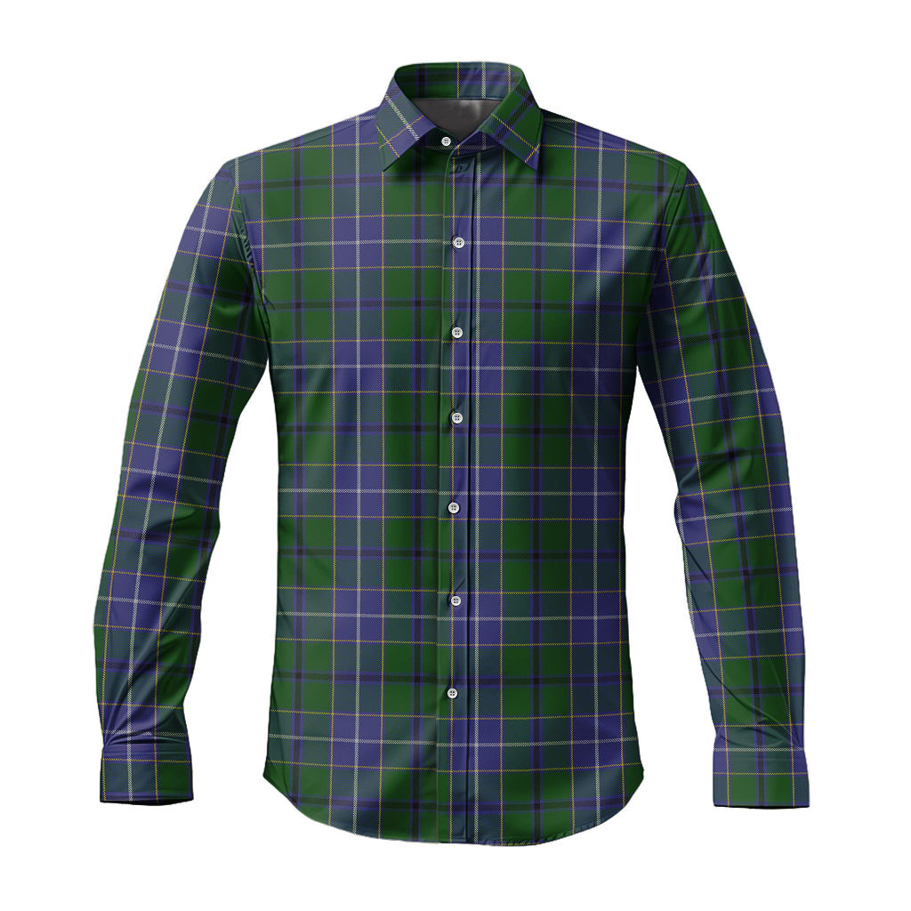 ScotsTee Shop Scottish Wishart Hunting Clan Tartan Long Sleeve Shirt, Cotton Tartan Plaid Shirt