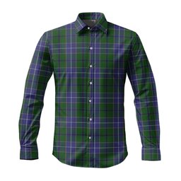 ScotsTee Shop Scottish Wishart Hunting Clan Tartan Long Sleeve Shirt, Cotton Tartan Plaid Shirt