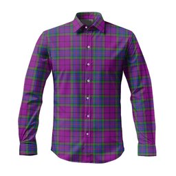 ScotsTee Shop Scottish Wardlaw Modern Clan Tartan Long Sleeve Shirt, Cotton Tartan Plaid Shirt