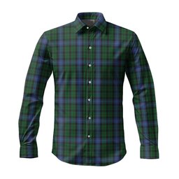 ScotsTee Shop Scottish MacIntyre Clan Tartan Long Sleeve Shirt, Cotton Tartan Plaid Shirt