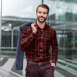 ScotsTee Shop Scottish Murray of Ochtertyre Clan Tartan Long Sleeve Shirt, Cotton Tartan Plaid Shirt