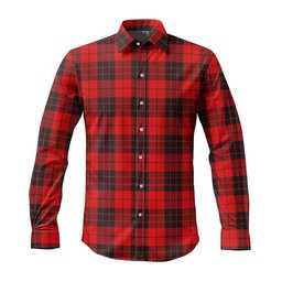 ScotsTee Shop Scottish MacLeod of Raasay Clan Tartan Long Sleeve Shirt, Cotton Tartan Plaid Shirt