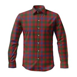ScotsTee Shop Scottish Ross Clan Tartan Long Sleeve Shirt, Cotton Tartan Plaid Shirt