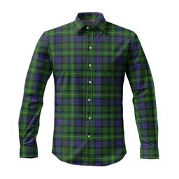 ScotsTee Shop Scottish Rollo Clan Tartan Long Sleeve Shirt, Cotton Tartan Plaid Shirt