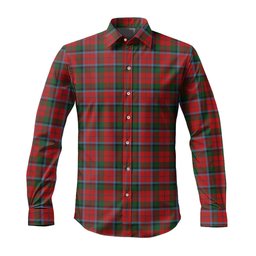 ScotsTee Shop Scottish MacNaughton Clan Tartan Long Sleeve Shirt, Cotton Tartan Plaid Shirt