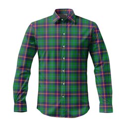 ScotsTee Shop Scottish Young Modern Clan Tartan Long Sleeve Shirt, Cotton Tartan Plaid Shirt