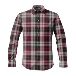 ScotsTee Shop Scottish MacPherson Clan Tartan Long Sleeve Shirt, Cotton Tartan Plaid Shirt