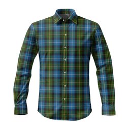 ScotsTee Shop Scottish MacNeil of Barra Clan Tartan Long Sleeve Shirt, Cotton Tartan Plaid Shirt